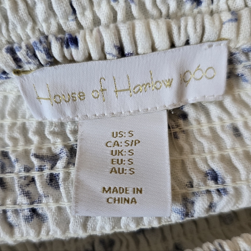 House Of Harlow 1960 Floral Linen Blend Midi Dress - Picture 8 of 12